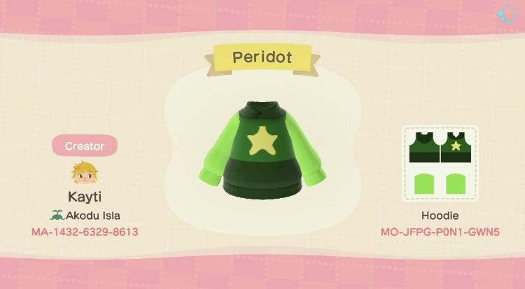 Animal Crossing Design Code: MO-JFPG-P0N1-GWN5 SU Future Peridot