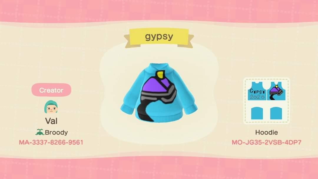 Animal Crossing Design Code: MO-JG35-2VSB-4DP7 Gypsy 2020