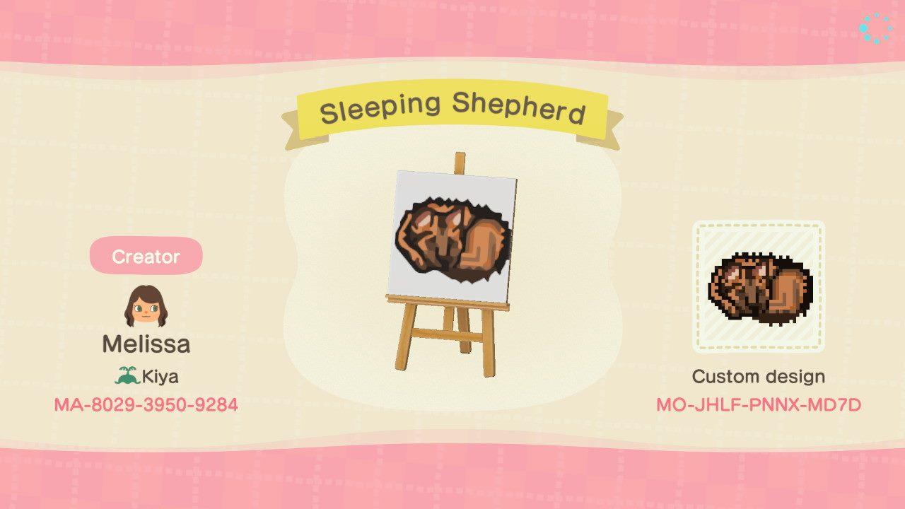 Animal Crossing Design Code: MO-JHLF-PNNX-MD7D Sleeping Shepherd
