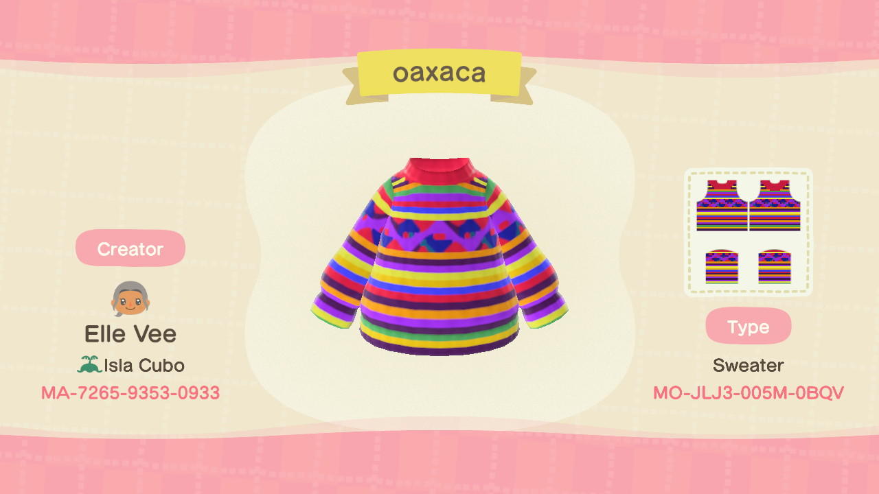 Animal Crossing Design Code: MO-JLJ3-005M-0BQV oaxaca