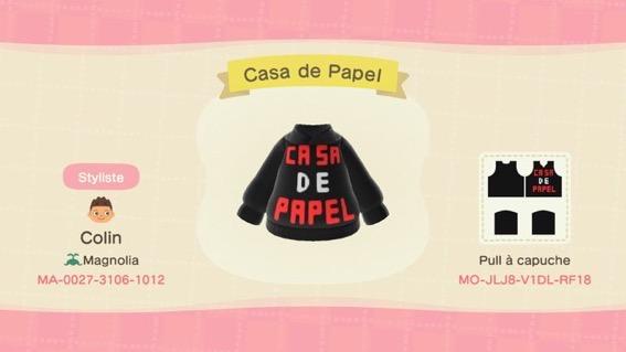 Animal Crossing Design Code: MO-JLJ8-V1DL-RF18 La Casa de Papel