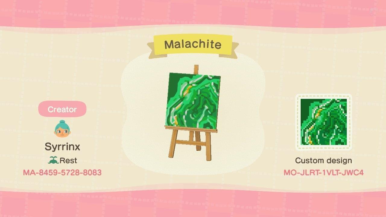 Animal Crossing Design Code: MO-JLRT-1VLT-JWC4 Malachite