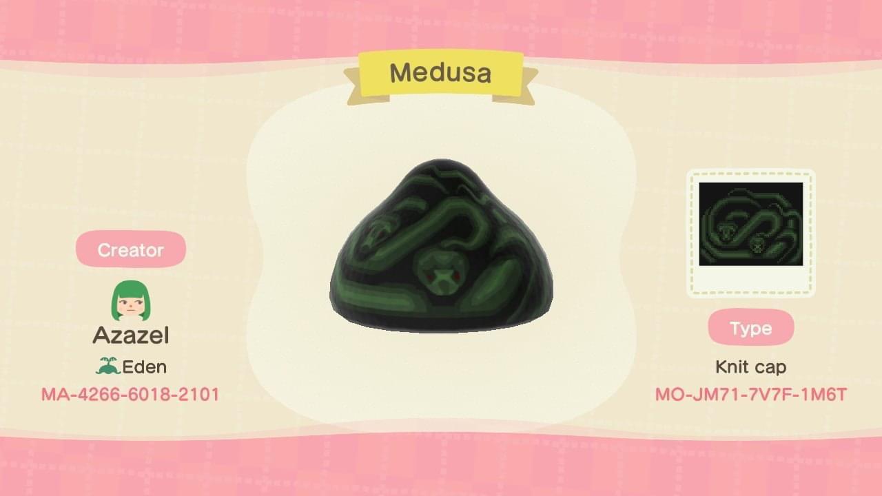 Animal Crossing Design Code: MO-JM71-7V7F-1M6T Medusa