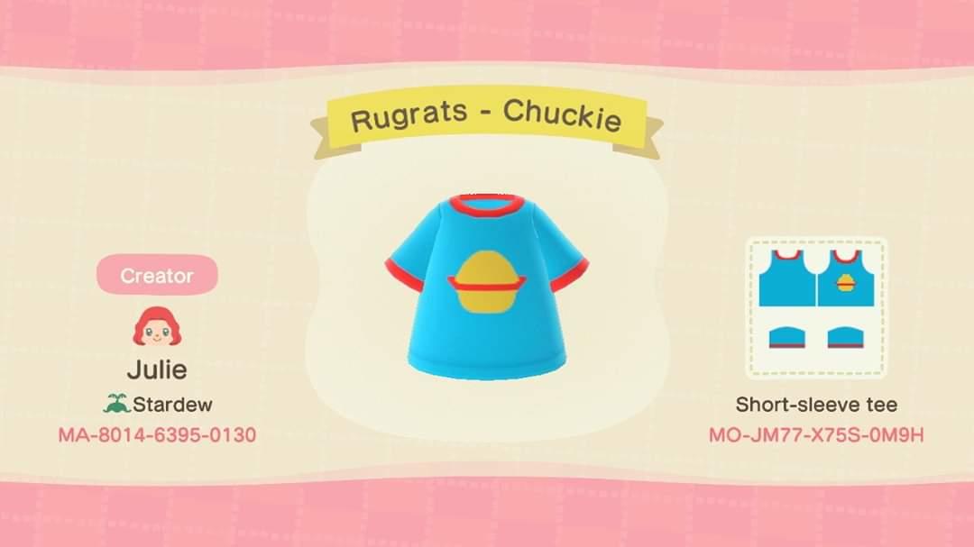 Animal Crossing Design Code: MO-JM77-X75S-0M9H Rugrats - Chuckie
