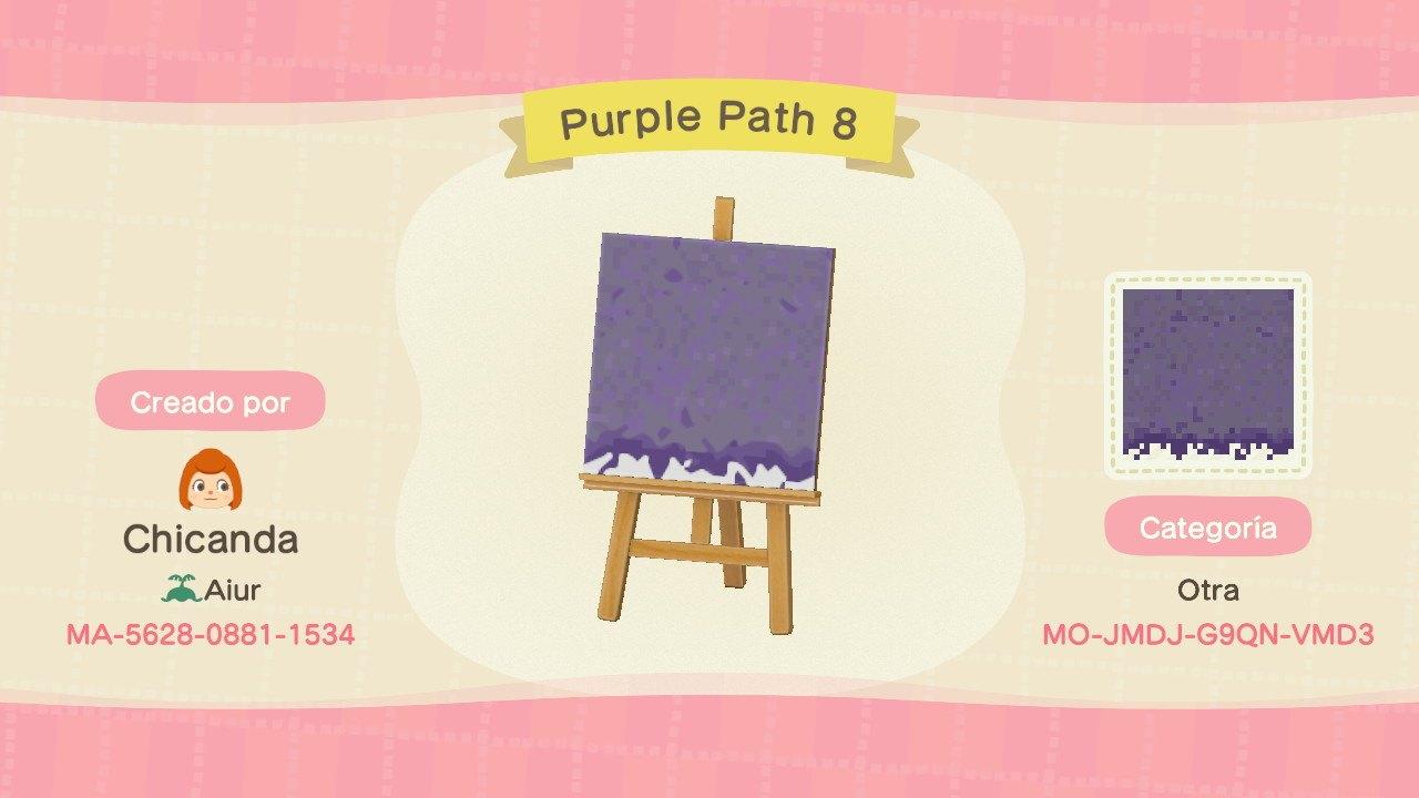 Animal Crossing Design Code: MO-JMDJ-G9QN-VMD3 Purple Path 8