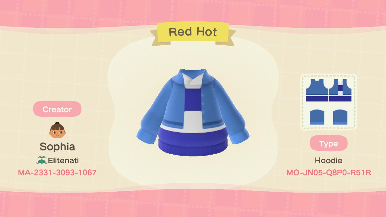 Animal Crossing Design Code: MO-JN05-Q8P0-R51R Red Hot