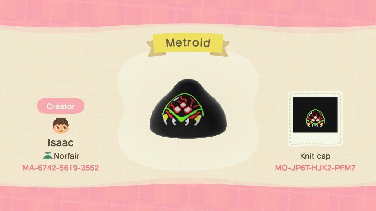 Animal Crossing Design Code: MO-JP6T-HJK2-PFM7 Metroid