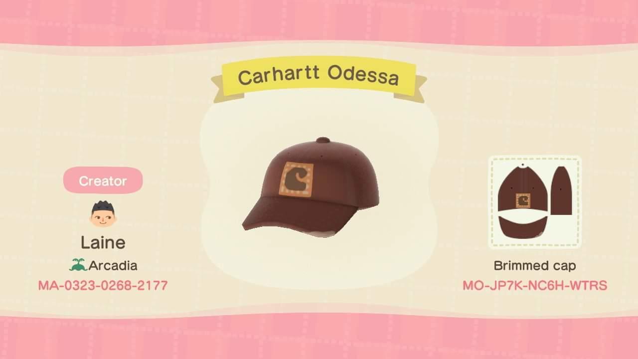 Animal Crossing Design Code: MO-JP7K-NC6H-WTRS Carhartt Odessa