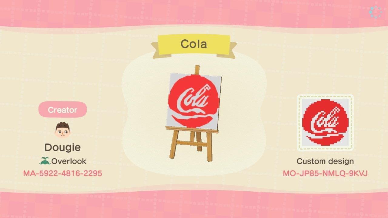 Animal Crossing Design Code: MO-JP85-NMLQ-9KVJ Cola
