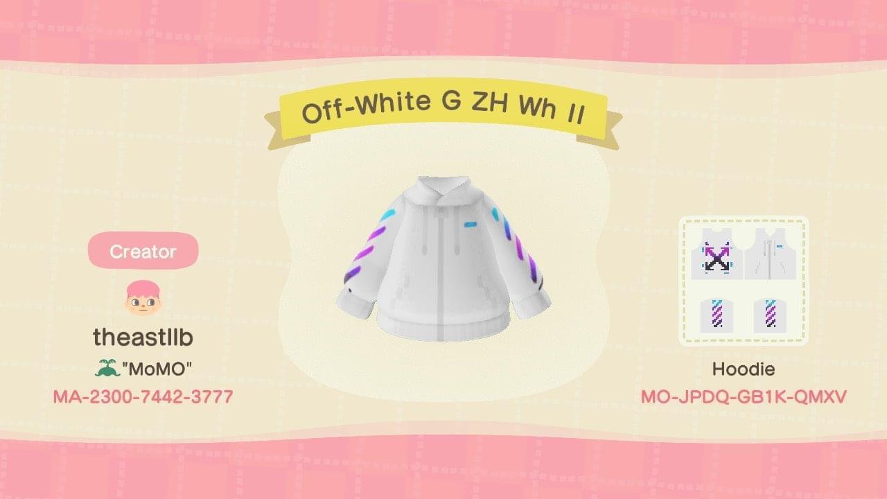 Animal Crossing Design Code: MO-JPDQ-GB1K-QMXV Off-White Gradient H