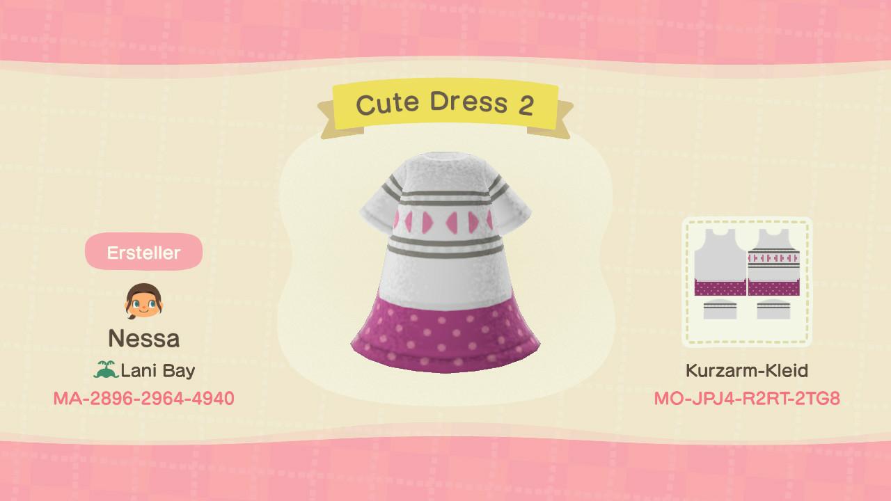 Animal Crossing Design Code: MO-JPJ4-R2RT-2TG8 Cute Dress 2