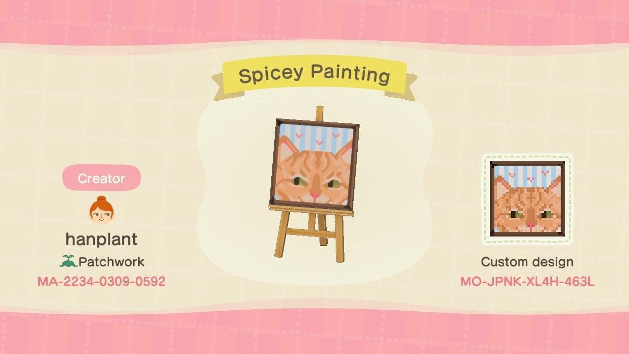 Animal Crossing Design Code: MO-JPNK-XL4H-463L Sneaky Baby Spicey