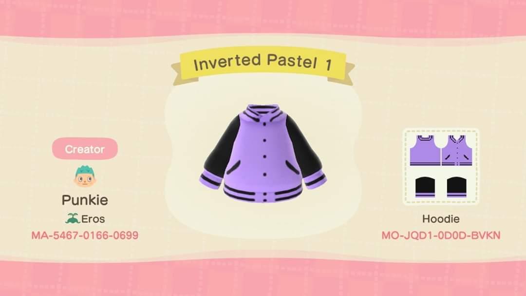 Animal Crossing Design Code: MO-JQD1-0D0D-BVKN Inverted Pastel 1