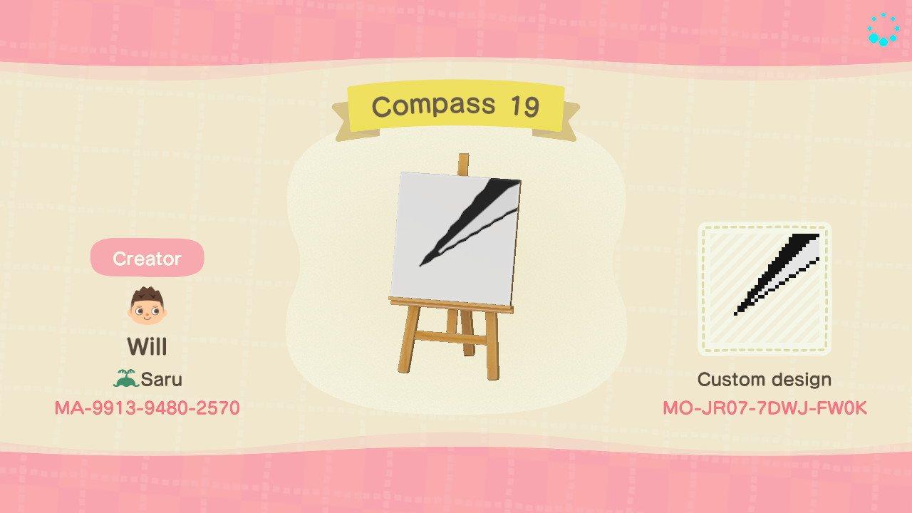 Animal Crossing Design Code: MO-JR07-7DWJ-FW0K Compass 19