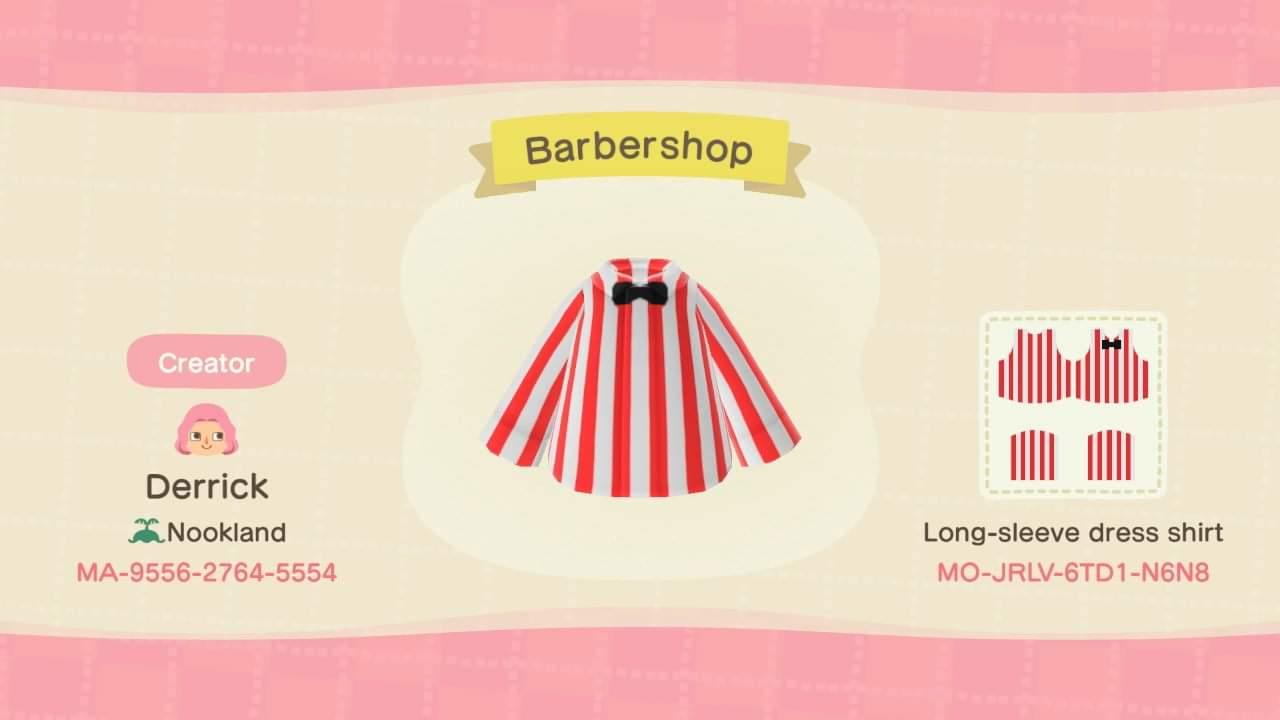 Animal Crossing Design Code: MO-JRLV-6TD1-N6N8 Barbershop