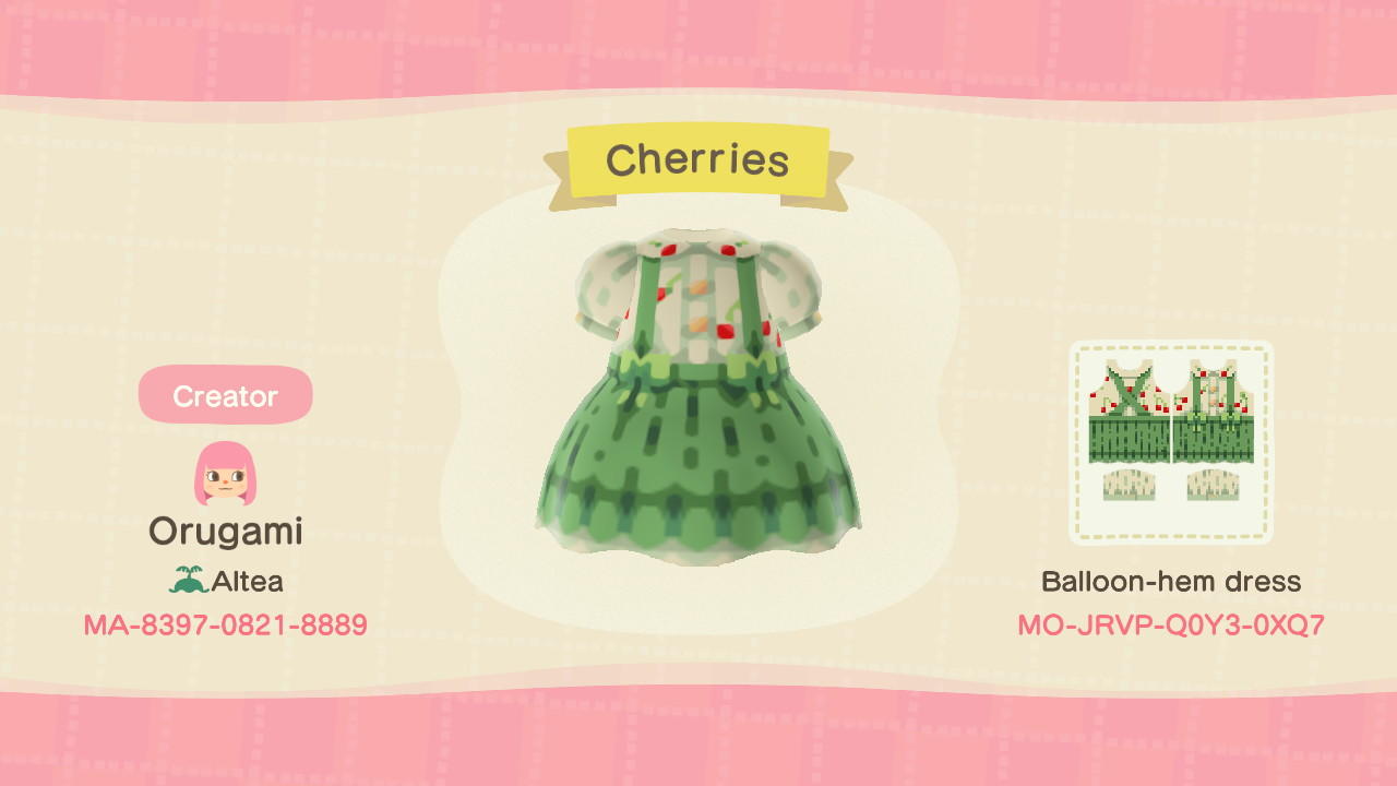 Animal Crossing Design Code: MO-JRVP-Q0Y3-0XQ7 Cherries