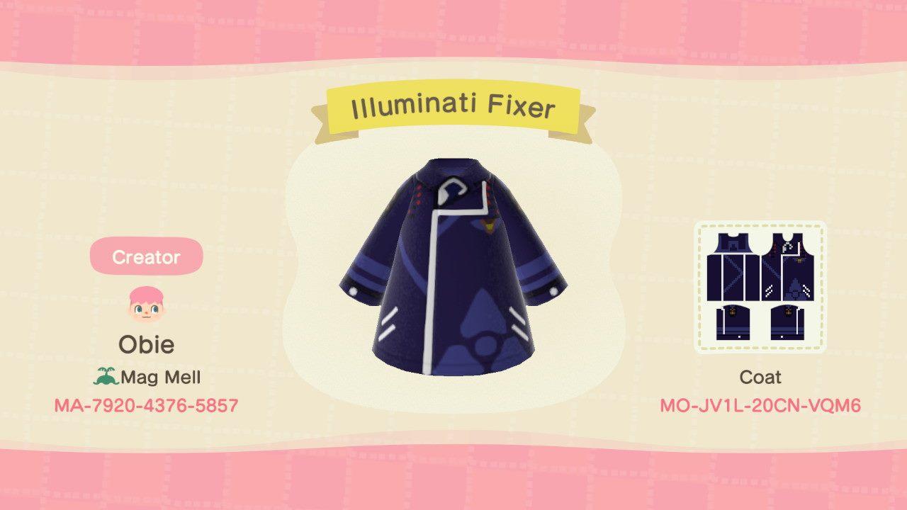 Animal Crossing Design Code: MO-JV1L-20CN-VQM6 Illuminati Fixer