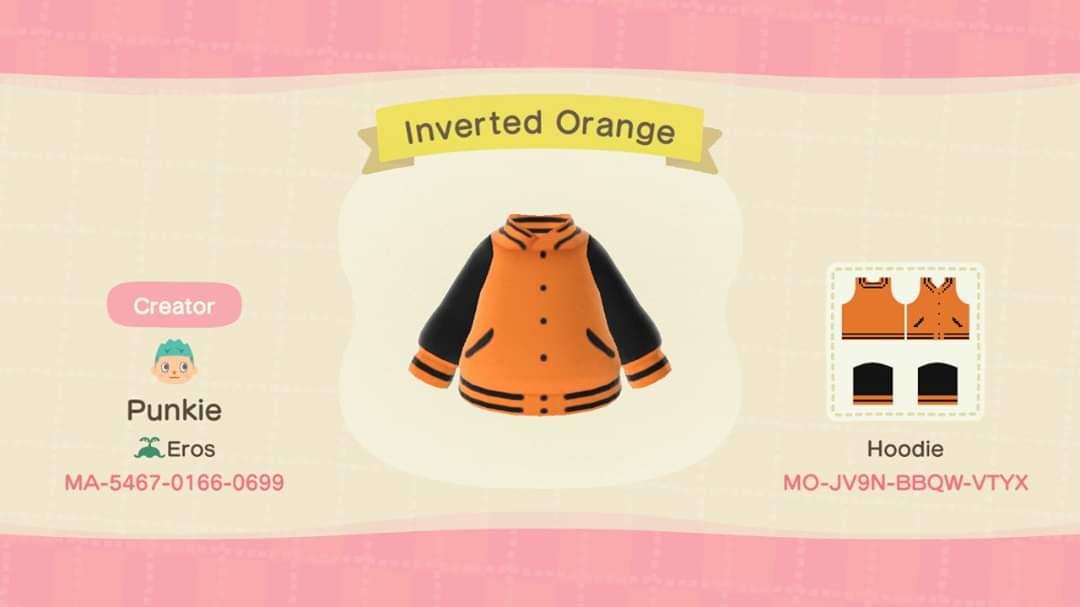 Animal Crossing Design Code: MO-JV9N-BBQW-VTYX Inverted Orange