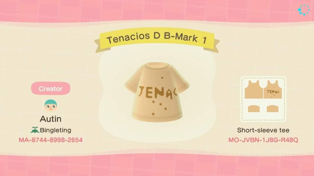Animal Crossing Design Code: MO-JVBN-1J8G-R48Q Tenacious D B-Mark 1