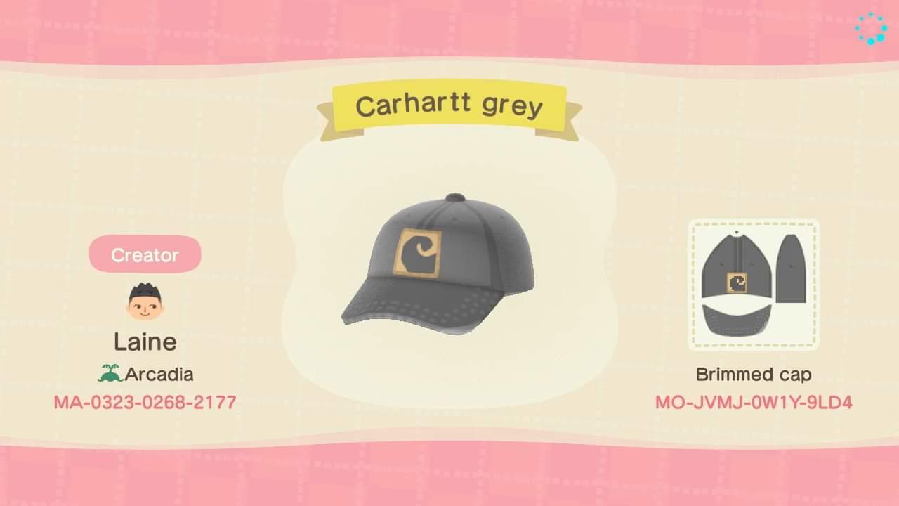 Animal Crossing Design Code: MO-JVMJ-0W1Y-9LD4 Carhartt Grey
