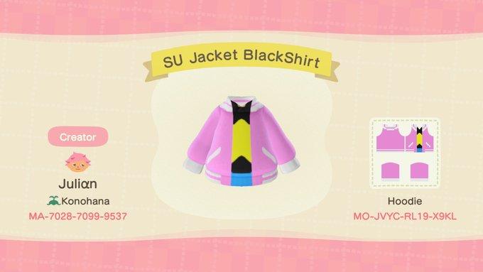 Animal Crossing Design Code: MO-JVYC-RL19-X9KL SU Jacket BlackShirt