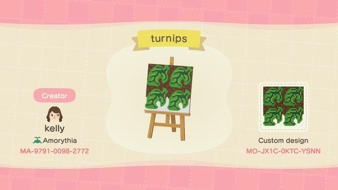Animal Crossing Design Code: MO-JX1C-0KTC-YSNN turnip stall