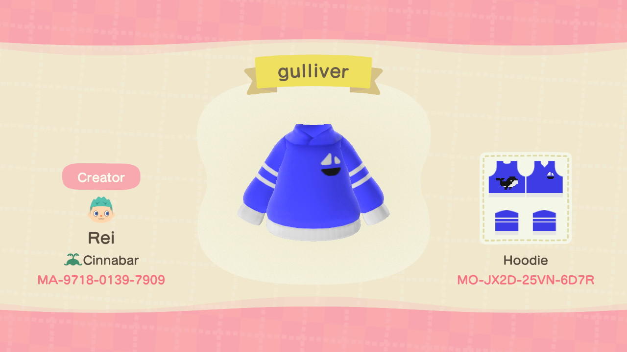 Animal Crossing Design Code: MO-JX2D-25VN-6D7R Gulliver