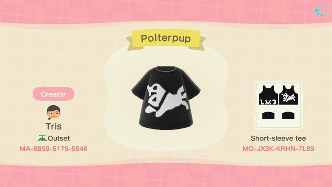 Animal Crossing Design Code: MO-JX3K-KRHN-7L89 Polterpup Tee