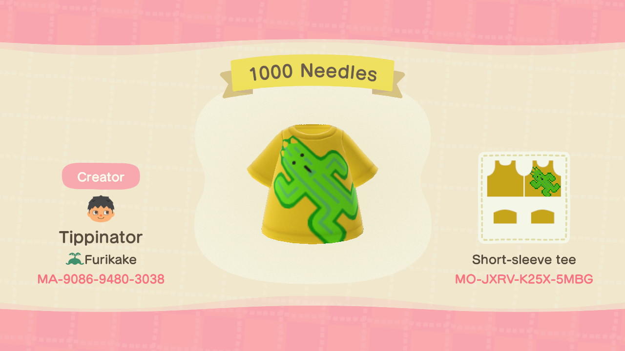 Animal Crossing Design Code: MO-JXRV-K25X-5MBG 1000 Needles