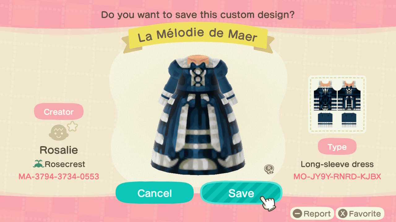 Animal Crossing Design Code: MO-JY9Y-RNRD-KJBX La Mélodie de Maer