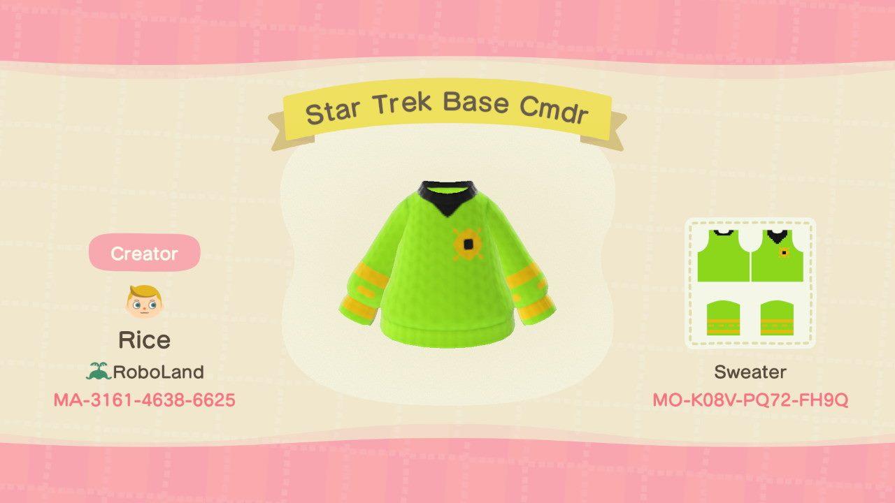 Animal Crossing Design Code: MO-K08V-PQ72-FH9Q Star Trek Base Cmdr