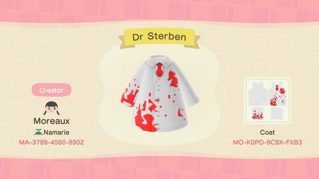 Animal Crossing Design Code: MO-K0PD-9C9X-FXB3 Dr Sterben