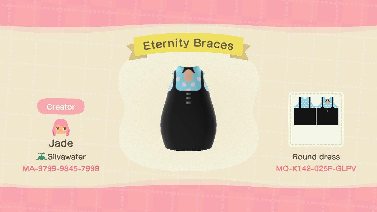 Animal Crossing Design Code: MO-K142-025F-GLPV Eternity Braces