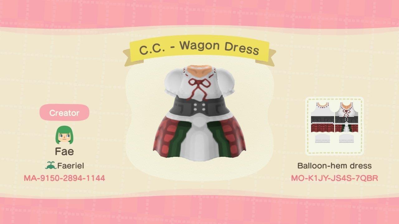 Animal Crossing Design Code: MO-K1JY-JS4S-7QBR C.C. - Wagon Dress