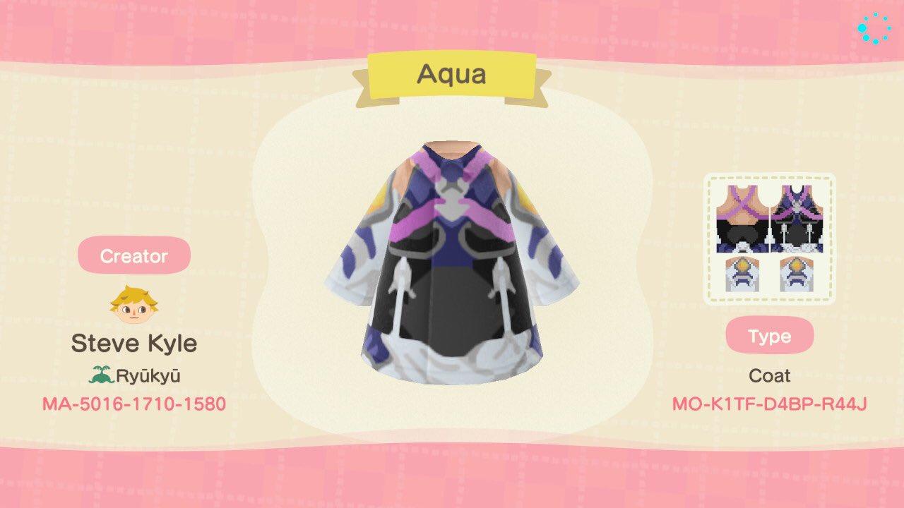 Animal Crossing Design Code: MO-K1TF-D4BP-R44J Aqua