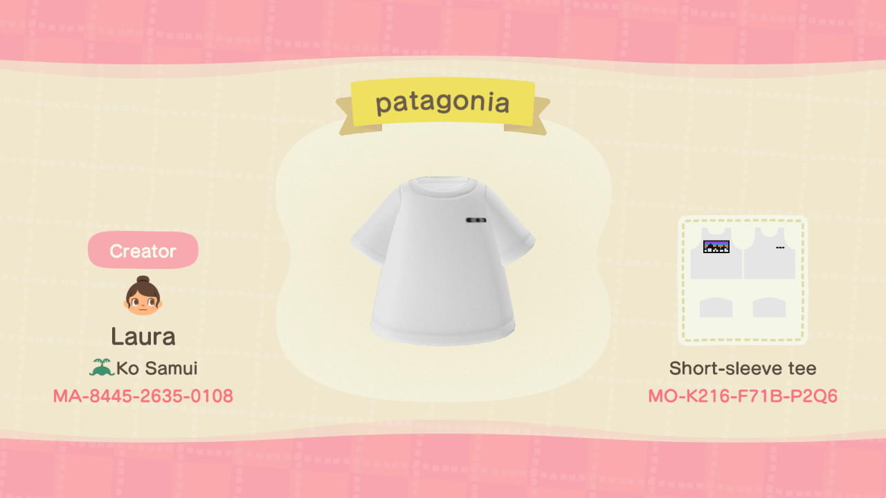 Animal Crossing Design Code: MO-K216-F71B-P2Q2 patagonia
