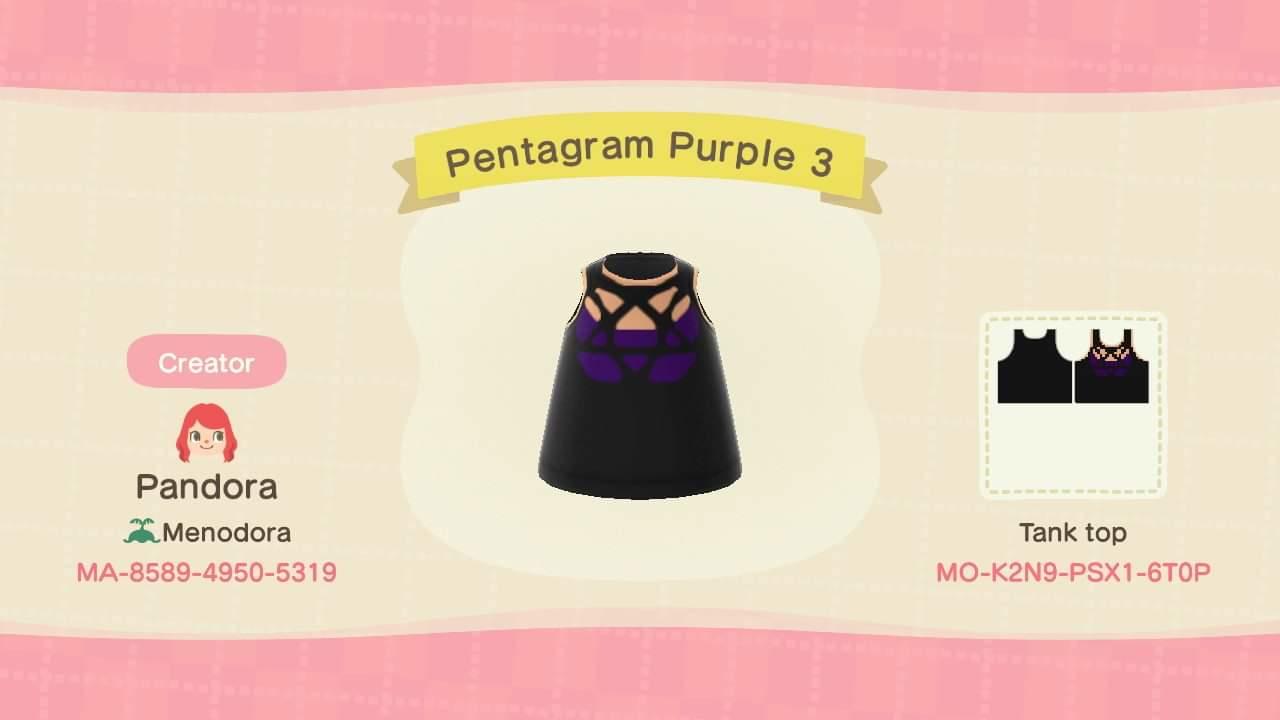 Animal Crossing Design Code: MO-K2N9-PSX1-6T0P Pentagram Purple 3