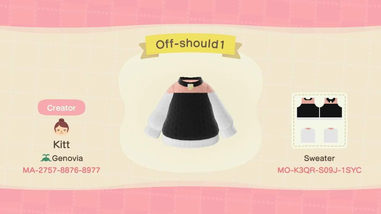 Animal Crossing Design Code: MO-K3QR-S09J-1SYC Off-should1