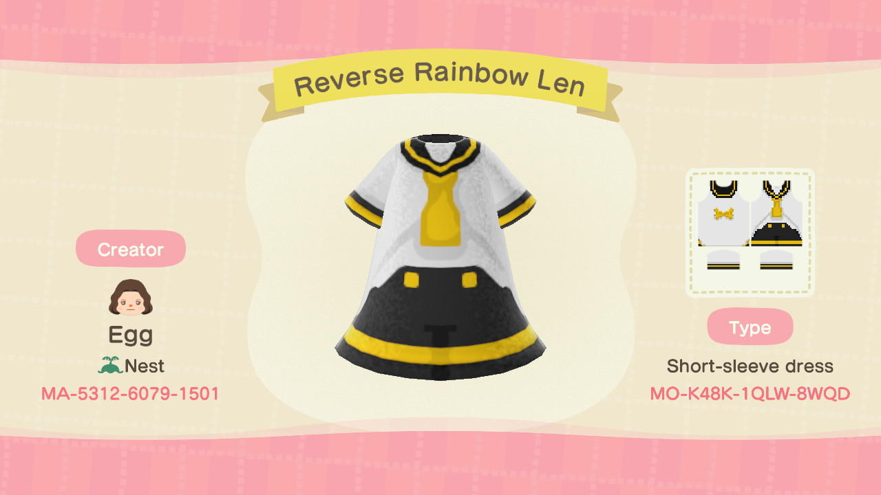 Animal Crossing Design Code: MO-K48K-1QLW-8WQD Reverse Rainbow Len
