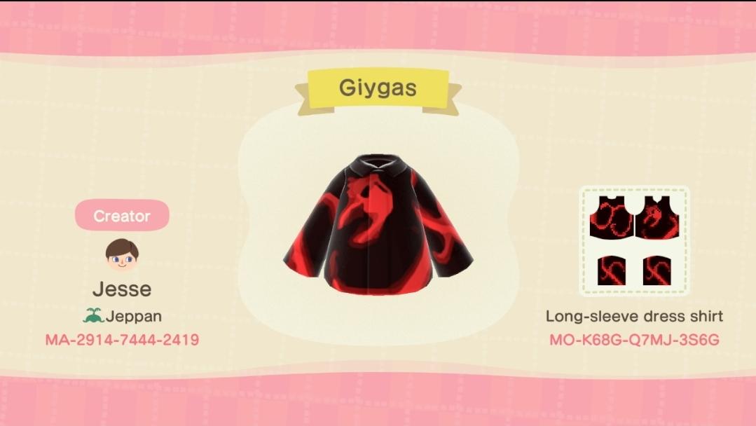 Animal Crossing Design Code: MO-K68G-Q7MJ-3S6G Giygas