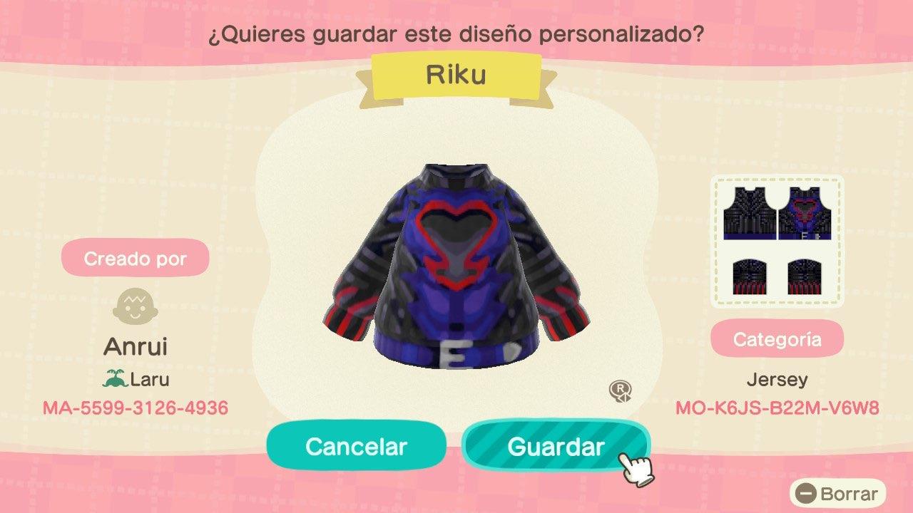 Animal Crossing Design Code: MO-K6JS-B22M-V6W8 KH3 - Repliku