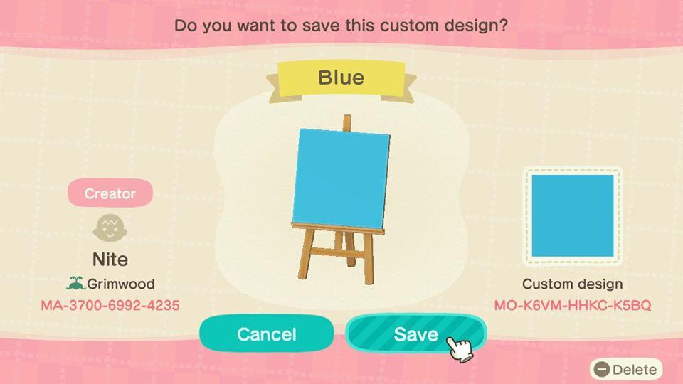Animal Crossing Design Code: MO-K6VM-HHKC-K5BQ Blue