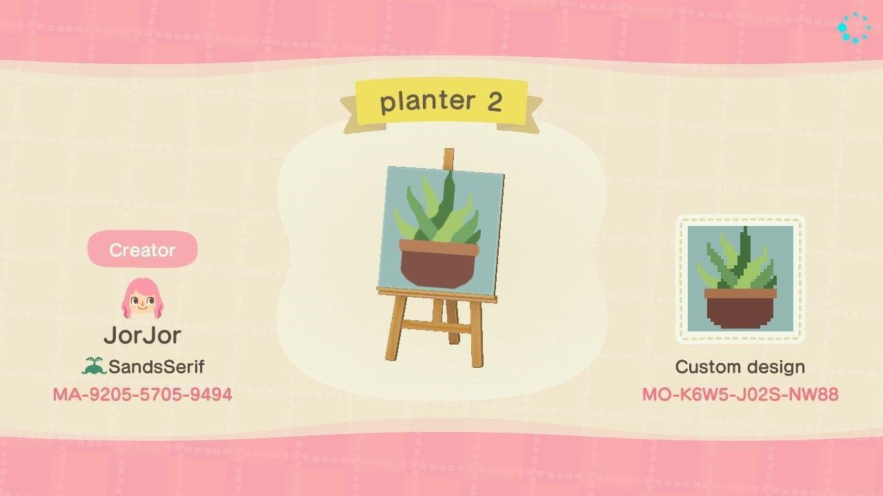 Animal Crossing Design Code: MO-K6W5-J02S-NW88 Planter 2