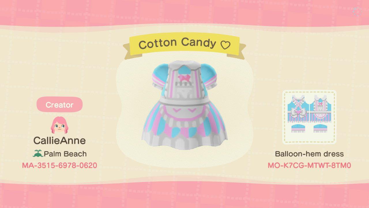 Animal Crossing Design Code: MO-K7CG-MTWT-8TM0 Cotton Candy