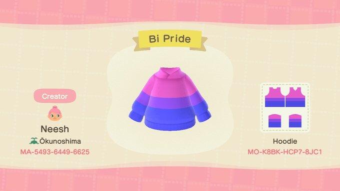 Animal Crossing Design Code: MO-K8BK-HCP7-8JC1 Bi Pride