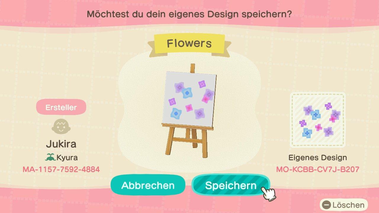 Animal Crossing Design Code: MO-KCBB-CV7J-B207 Flowers