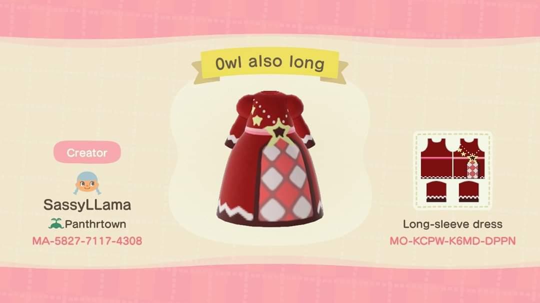 Animal Crossing Design Code: MO-KCPW-K6MD-DPPN Owl also long
