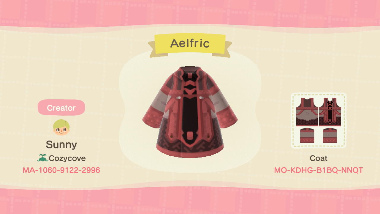 Animal Crossing Design Code: MO-KDHG-B1BQ-NNQT Aelfric