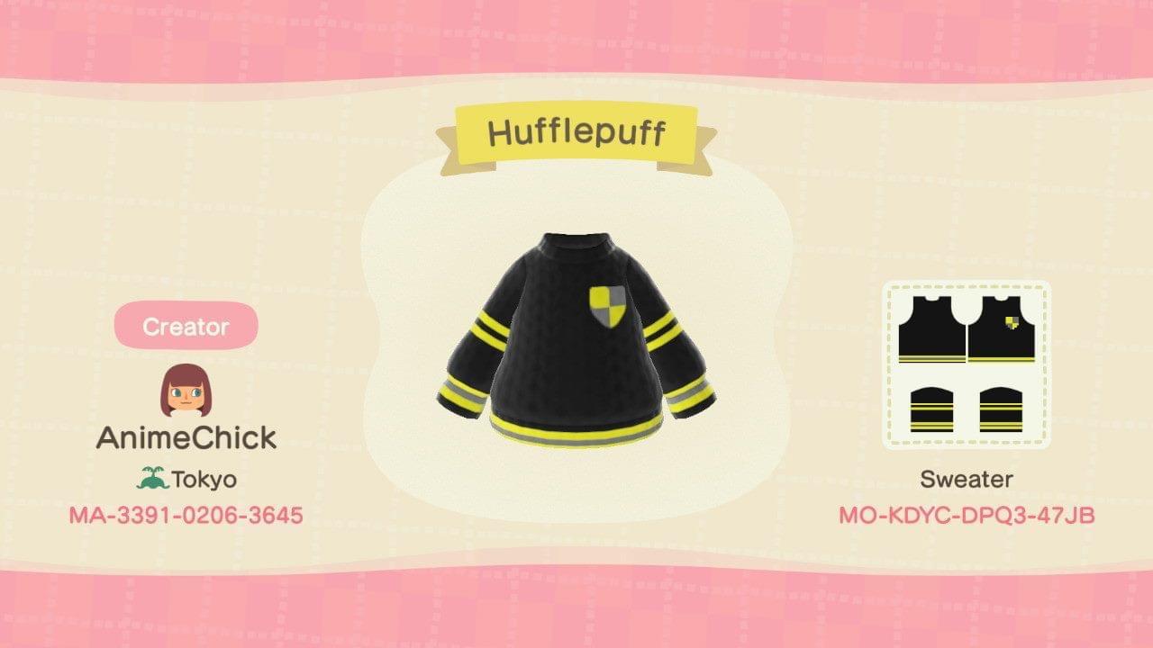 Animal Crossing Design Code: MO-KDYC-DPQ3-47JB Hufflepuff