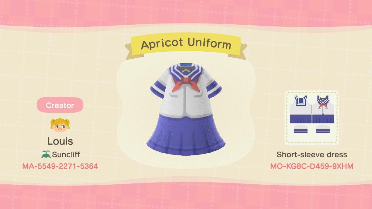 Animal Crossing Design Code: MO-KG8C-D459-9XHM Apricot Uniform